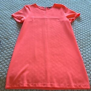 Neon Coral Shift Dress